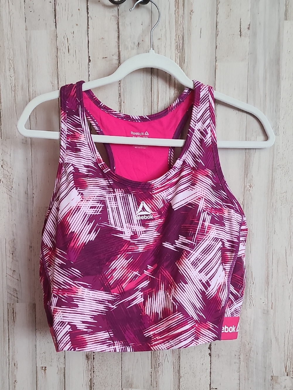 Reebok Pink Athletic Top with White Accent